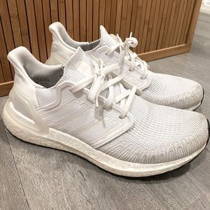 Adidas Ultraboost 20 Triple White Primeblue Running Gym Shoes Womens size: 8